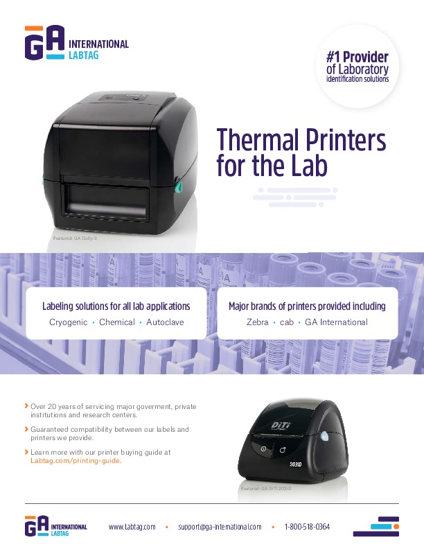 Imprimantes thermiques pour le laboratoire